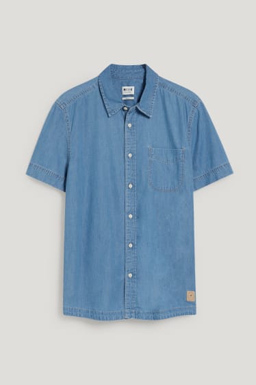 Hombre - MUSTANG - camisa vaquera - slim fit - kent - vaqueros - azul claro