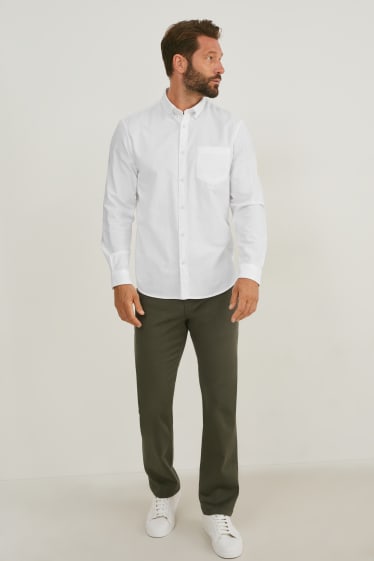 Uomo - Pantaloni di stoffa - regular fit - LYCRA® - verde scuro
