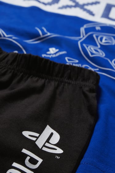 Băieți - PlayStation - pijama scurtă - 2 piese - albastru