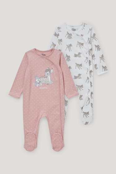 Bébé filles - Lot de 2 - Bambi - pyjamas pour bébé - rose