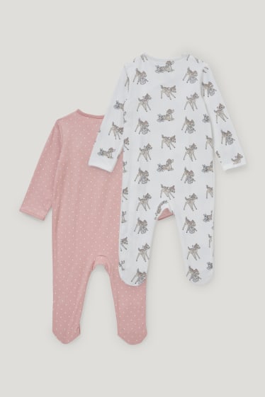 Bébé filles - Lot de 2 - Bambi - pyjamas pour bébé - rose