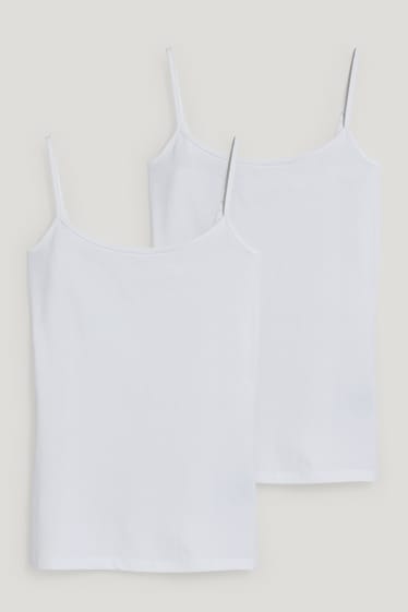 Femmes - Lot de 2 - haut basique - blanc