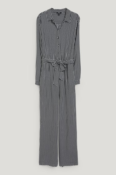 Femmes - Combinaison - à pois - noir / blanc