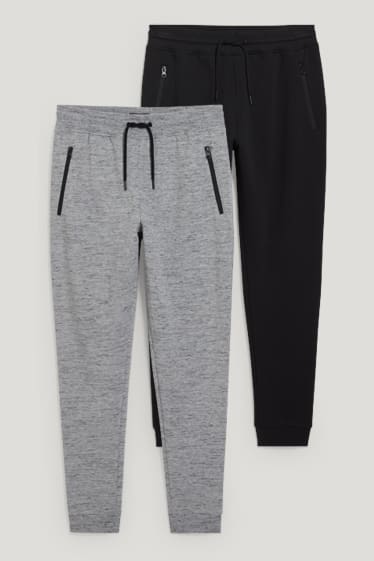 Clockhouse Boys - CLOCKHOUSE - Multipack 2er - Jogginghose - schwarz / grau