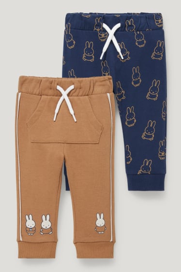 Bébé garçons - Lot de 2 - Miffy - pantalons de jogging pour bébé - bleu foncé