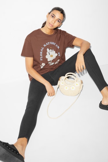 Clockhouse femme - CLOCKHOUSE - T-shirt - Peanuts - Cacao