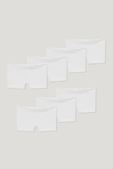 Dámské - Multipack 7 ks - kalhotky hipster - bezešvé - bílá