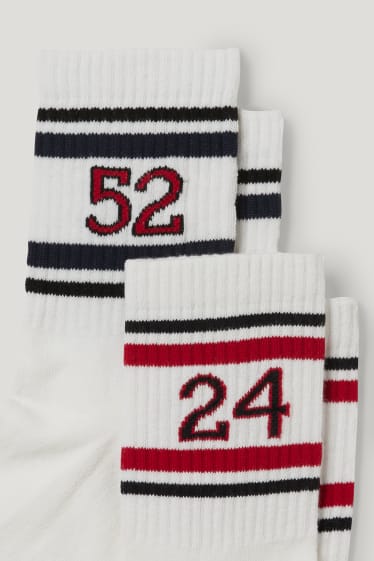 Clockhouse Boys - CLOCKHOUSE - multipack of 2 - socks with motif - number - white