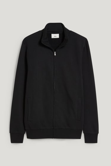 Pánské - Tepláková bunda - bio bavlna - černá