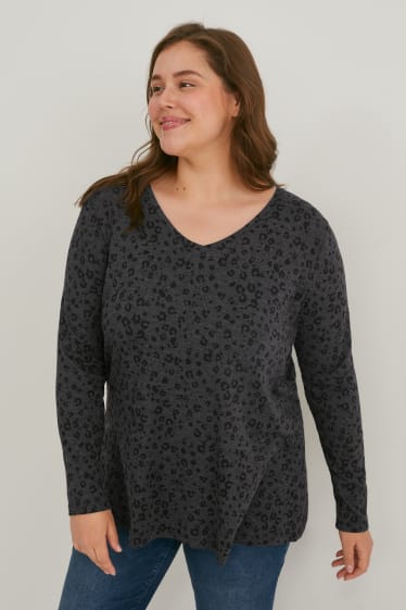 Damen - Multipack 2er - Langarmshirt - LYCRA® - dunkelgrau