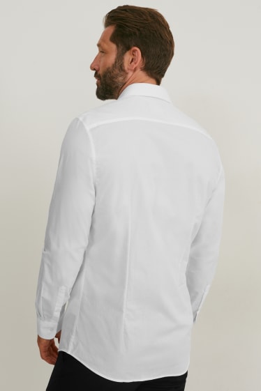 Home - Camisa formal - slim fit - cutaway - fàcil de planxar - blanc
