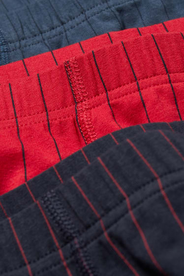 Hommes grandes tailles - Lot de 3 - boxers - à rayures - rouge / bleu