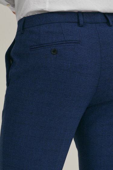Pánské - Oblekové kalhoty - slim fit - Flex - LYCRA® - tmavomodrá