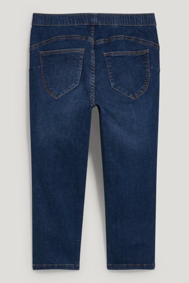 Femei - Jegging jeans capri - talie medie - LYCRA® - denim-albastru