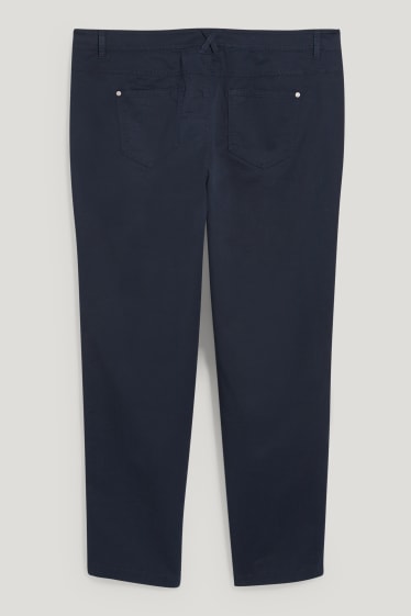 Donna - Pantaloni di stoffa - vita media - LYCRA® - blu scuro