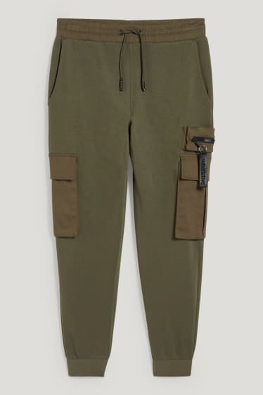 Clockhouse homme - CLOCKHOUSE - pantalon de jogging cargo - vert foncé