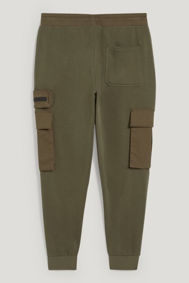 Clockhouse homme - CLOCKHOUSE - pantalon de jogging cargo - vert foncé