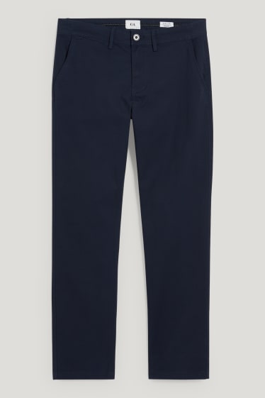 Pánské - Kalhoty chino - regular fit - LYCRA® - tmavomodrá