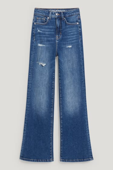Clockhouse Girls - CLOCKHOUSE - flare jeans - wysoki stan - dżins-niebieski