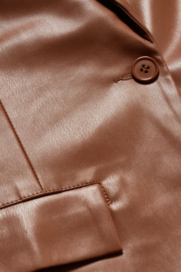 Clockhouse femme - CLOCKHOUSE - blazer - similicuir - marron