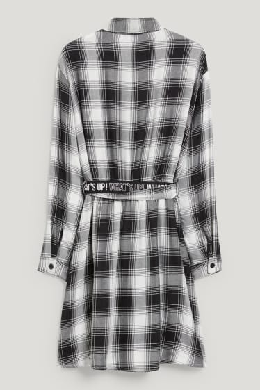 Niñas - Vestido fit & flare - de cuadros - negro / blanco