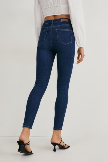 Femei - Fabricat în UE - skinny jeans - talie înaltă - bumbac organic - denim-albastru