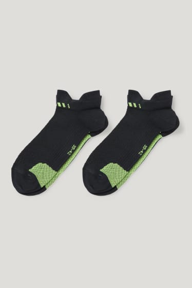 Uomo - Confezione da 2 - calzini corti sportivi - LYCRA® - nero