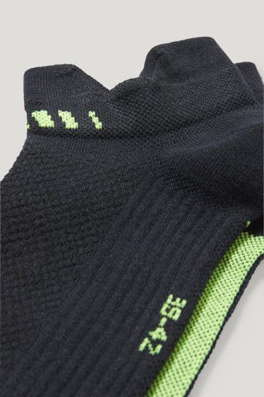 Uomo - Confezione da 2 - calzini corti sportivi - LYCRA® - nero