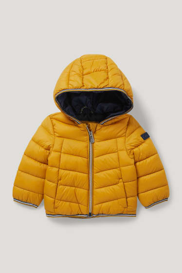 Bebés niños - Plumífero para bebé con capucha - amarillo