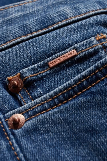 Femei - Skinny jeans - talie medie - LYCRA® - denim-albastru