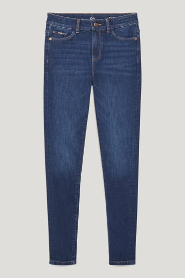 Femei - Skinny jeans - talie medie - LYCRA® - denim-albastru