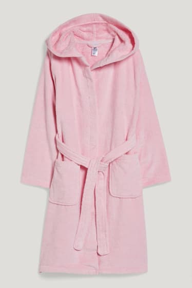 Toddler Girls - Frottee-Bademantel mit Kapuze - rosa