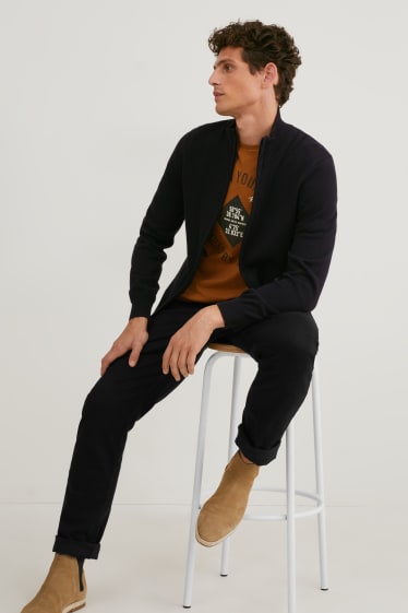 Herren - Strickjacke - schwarz