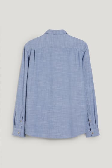 Men - Shirt - regular fit - kent collar - light blue