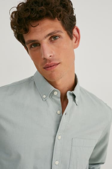 Herren - Oxford Hemd - Regular Fit - Button-down - mintgrün