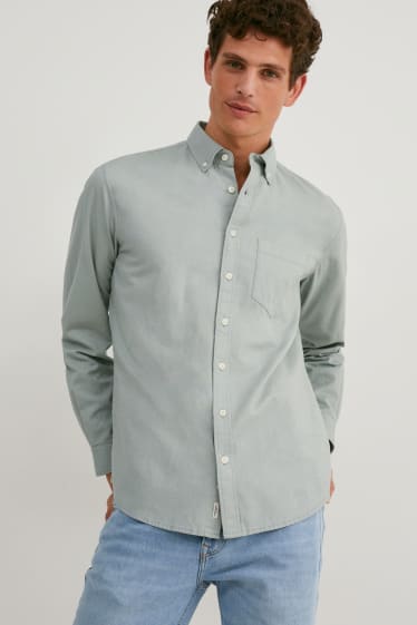 Herren - Oxford Hemd - Regular Fit - Button-down - mintgrün