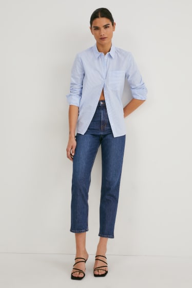 Mujer - Premium Denim by C&A - straight jeans - high waist - vaqueros - azul