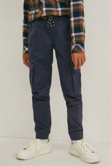 Garçons - Pantalon cargo - bleu foncé