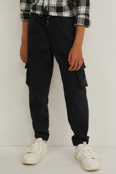 Niños - Pantalón cargo - negro
