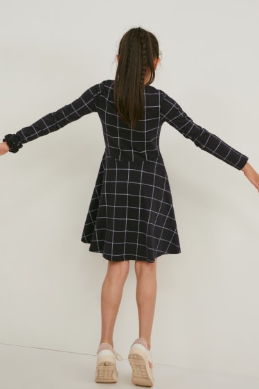 Filles - Ensemble - 2 robes et chouchou - 3 pièces - noir
