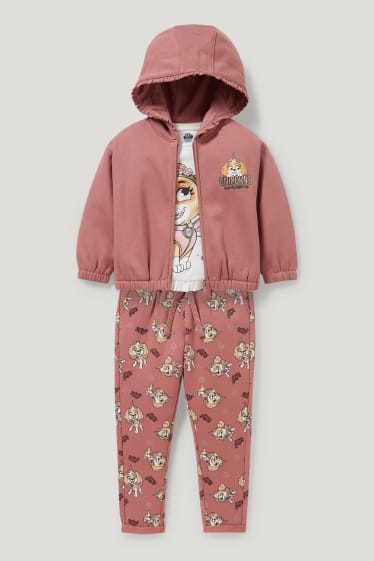 Toddler Girls - Paw Patrol - set - felpa, pantaloni sportivi e maglia a maniche lunghe - rosa scuro