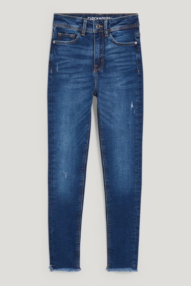 Clockhouse nena - CLOCKHOUSE - skinny jeans - super high waist - texà blau