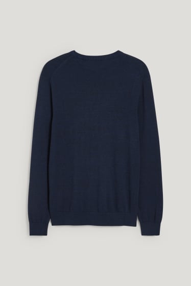 Herren - Pullover - Bio-Baumwolle - dunkelblau