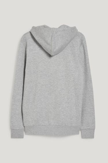 Heren - Sweatvest met capuchon - grijs-mix