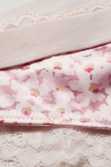 Mujer - Braga - de flores - rosa