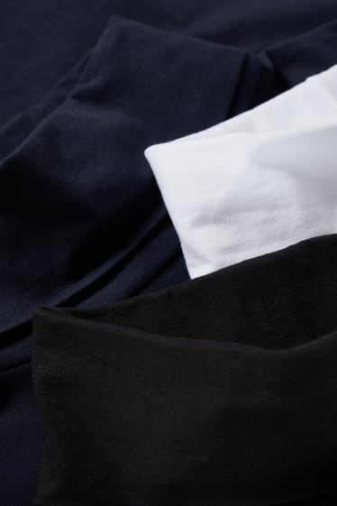 Dames - Set van 3 - basic-coltrui - donkerblauw