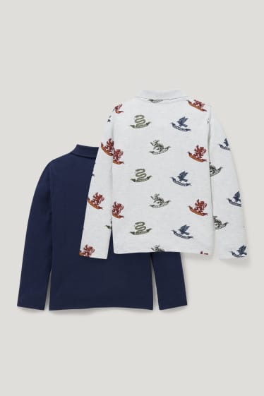 Garçons - Lot de 2 - Harry Potter - polos - bleu foncé