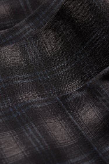 Donna - Pantaloni in jersey - da materiali riciclati - a quadri - nero