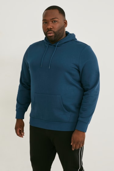 Hommes grandes tailles - Sweat à capuche - bleu pétrole