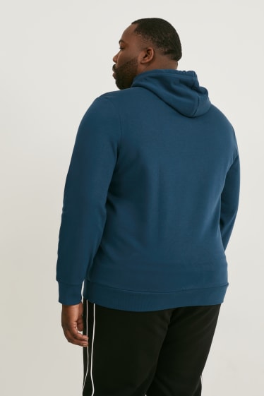 Hommes grandes tailles - Sweat à capuche - bleu pétrole